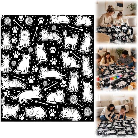 Colorez votre propre couverture en flanelle motif art de rue DIY (1/5)