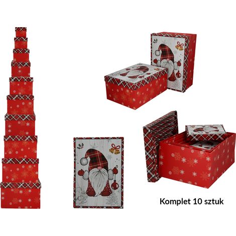 Set di 10 scatole regalo per confezioni natalizie (1/3)