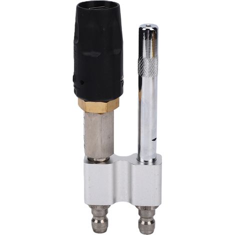 Buse de lavage doux aval réglable 2 en 1 à longue portée avec système de lavage à savon et jet réglable de 0 à 60°, raccord rapide 1/4 pouce pour nettoyeur haute pression de 3 à 7 GPM (1/5)