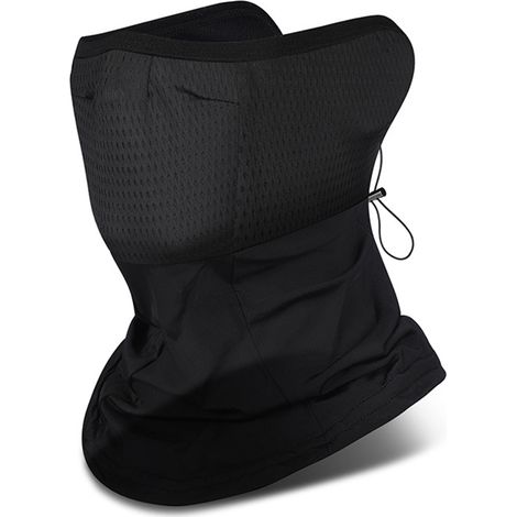 Tour de cou unisexe en soie de glace, cagoule respirante lavable avec passants d'oreilles, cyclisme et running (1/5)
