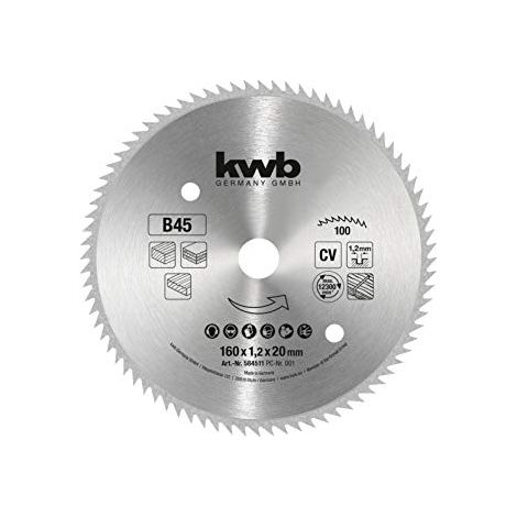 Kwb Lama Legno D.160X20 Mm - 100 Denti (1/4)