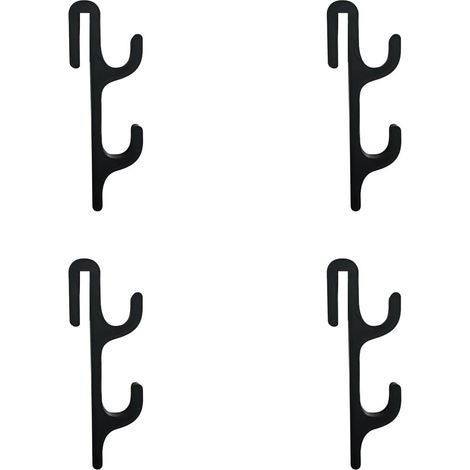 Lot de 4 crochets de porte de douche en verre sans cadre pour salle de bain, porte-serviettes pour peignoir (1/4)