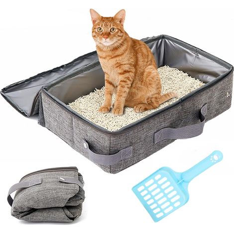 Portable Foldable Cat Litter Tray with Lid (40 x 30 cm) (1/5)