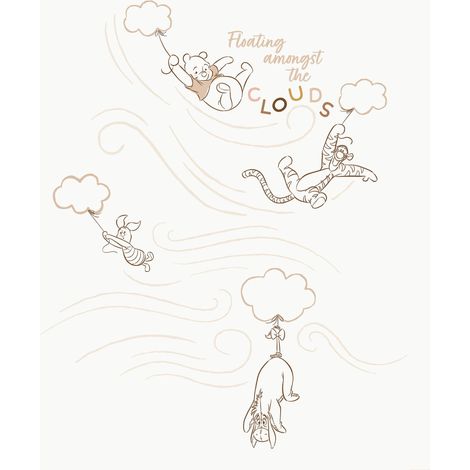 Komar Wandtapete - Disney Winnie the Pooh A Bluster Day - 250 x 200 cm - Vlies - für Kinderzimmer (1/3)