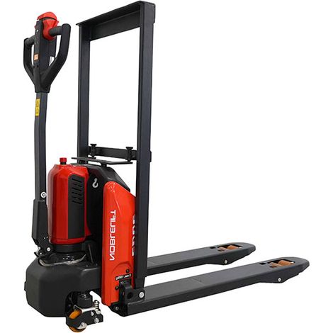Transpalette électrique compact polyvalent - Avec dosseret de charge amovible - Fourches 1150x540 mm - Charge max 1500kg - PTE15NTOW (1/5)