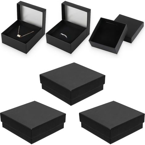 6 Pièces Boite Cadeau Vide,Boite Cadeau Bijoux,Simple et Pratique, Discret et Unique, Très Approprié pour Le Stockage de Bijoux, ordeaux (8CM8CM2CM) (1/5)