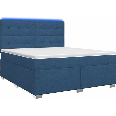 Maison Exclusive - Boxspringbett mit Matratze mit Kopfteil Blau 1 (1/5)