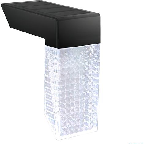 Lumière chaude + RGB sept couleurs, nouvelle lampe d'escalier extérieure étanche à capteur solaire, applique murale décorative pour jardin ou cour, 1 pièce (1/5)