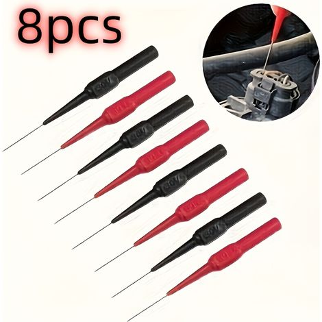 Lot de 8 sondes de diagnostic automobile 30V, sondes fines flexibles avec fonction d'extension de cordon de test multimètre, angle précis de 90°. Outils mécaniques pour l'entretien de véhicules (1/5)