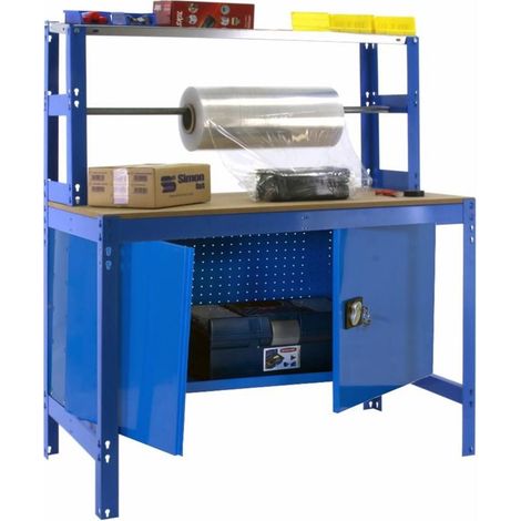 Banco trabajo 1445x910x760 SIMONWORK BT4 CABINET 900 AZUL/MADERA marca SIMONRACK (1/2)