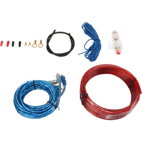 Kit d'Installation Amplificateur Voiture 8 Gauge - Câble Alimentation, RCA, Accessoires Complets pour Haut-Parleurs et Subwoofer (1/5)
