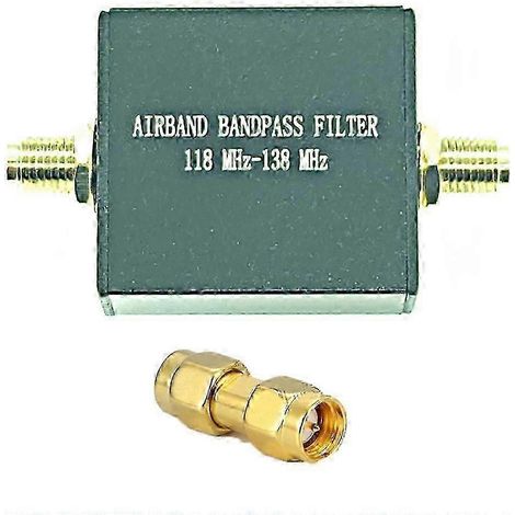 Filtre passe-bande aéronautique 118-138 MHz pour récepteur RX, connecteur SMA femelle, 28 x 28 mm (1/5)