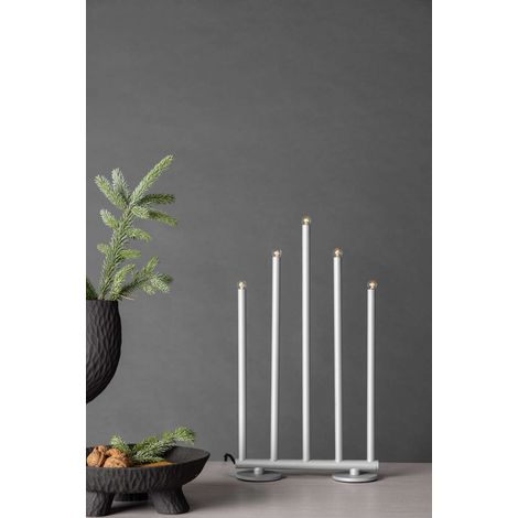 Björnfjället chandelier de l’Avent électrique 5 lumières argenté. (1/4)