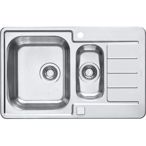 Alveus Line Maxim - Évier 790x500 mm, avec commande du vidage, inox 1085948 (1/4)