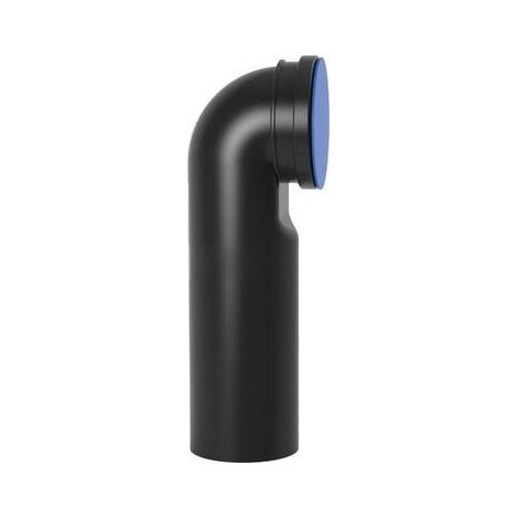 Curva WC per vaso sospeso completa di guarnizione e tappo di protezione ø90/90 mm polietilene PEHD VS0364001 (1/2)