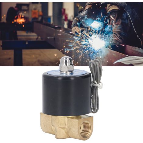 Électrovanne à deux voies et deux positions en laiton, 2W040-10/DC24V, élément de commande 3/5 pouce normalement fermé (1/5)