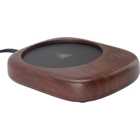 Chauffe-mug électrique chauffage rapide, maintien au chaud automatique, design grain de bois, prise UE AC100‑240V (1/5)