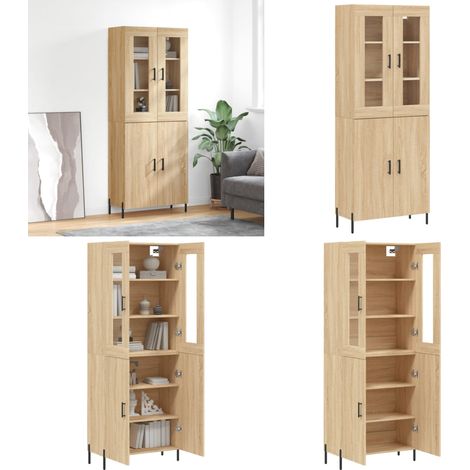 Highboard Sonoma-Eiche 69,5x34x180 cm Holzwerkstoff - Holzwerkstoff - Sonoma-Eiche (1/5)