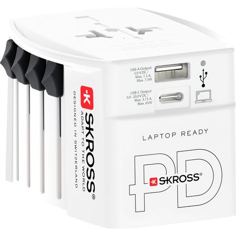 Skross 1302976 Reiseadapter  MUV AC65PD