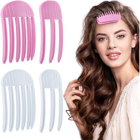 Lot de 4 pinces à cheveux volumisantes - Pince à racines - Bâtonnets pour frange - Pince volume racines - Avec 6 et 3 dents - Pince pour un volume maximal - Accessoires de coiffure - Unisexe - Créez r (1/5)