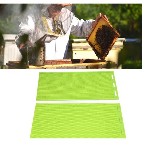 [Plaque d'impression pour cire d'abeille] Matériel silicone pliable, double plaque format 5.4mm pour création de fondations - Matériel apicole (1/5)