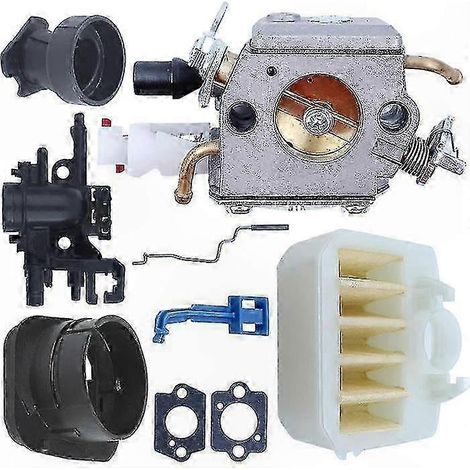 Filtre à air tronçonneuse + joints, kit de remplacement pour carburateur Zama C3-el18, compatible séries 340 345 346 350 353, pièces détachées haute performance, entretien moteur facile. (1/4)