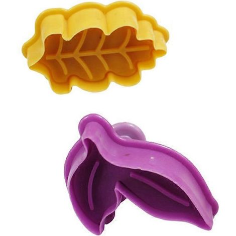 Moule à découper en forme de feuille d'arbre, compatible avec la pâtisserie DIY, 4 emporte-pièces en forme de feuille pour fondant (1/5)