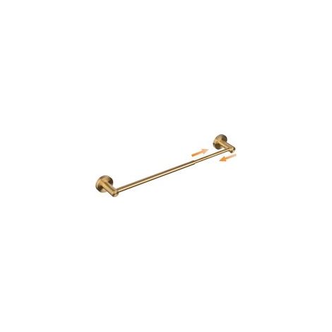Porte-Serviettes Réglable Mural 40-66CM, Design Élégant en Or Brossé, Acier Inoxydable SUS304, Idéal Salle de Bain