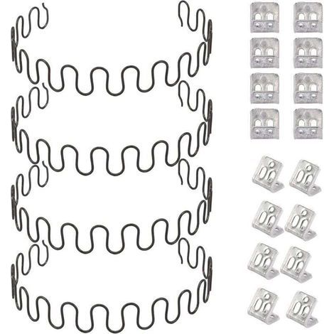 4-teiliges 20-Zoll-Sofafeder-Reparaturset mit 16 S-Clips, 4,0 mm Drahtdurchmesser, Sofafeder-Reparaturset für Möbel, Inneneinrichtung und Sitzmöbel (1/4)