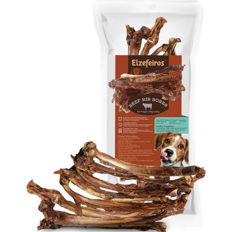 Os de Côtes de Bœuf Naturels pour Chien, Friandises à Mâcher 100% Bœuf Riche en Protéines, Longue Durée, Soin Dentaire Anti-Tartre, sans Additifs ni Céréales pour Chiens Moyens et Grands (1/5)