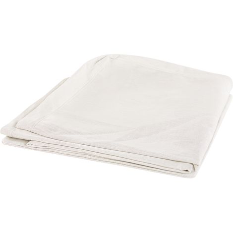 Funda de sofá extraíble de poliéster para sofá de 3 plazas blanco crema Gilja