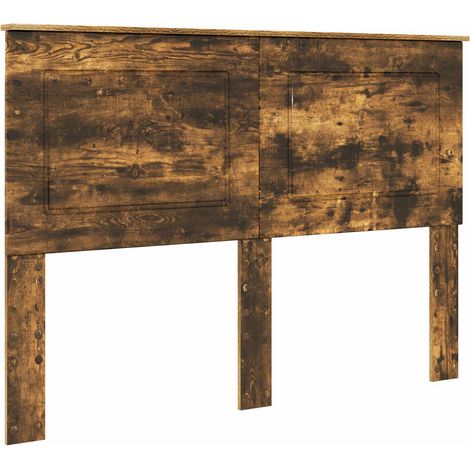 Tête de Lit Armoire de Tête de Lit - Chêne fumé 160 cm Bois d'ingénierie fr21859 (1/5)