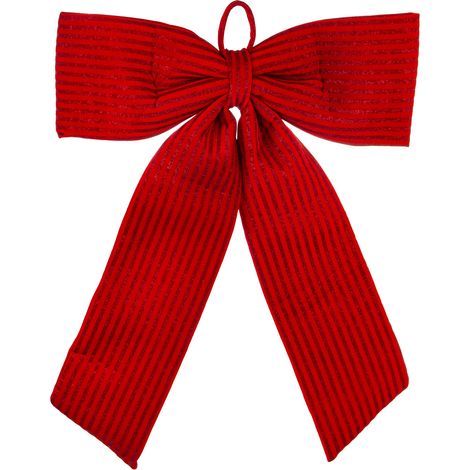 Nœud de Noël en tissu rouge 90x72x8 cm (1/5)