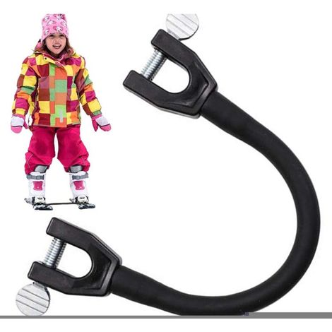 Fixations de ski pour enfants, accessoire d'entraînement au ski, aide à l'apprentissage du ski alpin pour débutants, corde en latex durable, tête en acier inoxydable. (1/5)