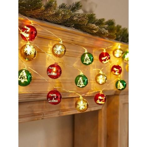 Guirlande Lumineuse Solaire de Noël 5m 20LED - Éclairage de Noël Décoration Intérieure Guirlande, pour Balcon Patio Fenêtre Cour (1/4)