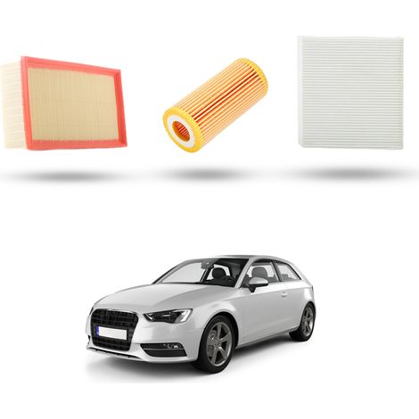 Kit Tagliando 3 filtri compatibile con Audi A3 (8V1,8VK) 1.8 TFSI 132kw dal 2012 (1/4)