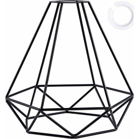 Abat-jour de plafond, abat-jour en métal, abat-jour en fil de fer noir, pour cuisine, salle à manger, chambre à coucher, couloir (1/4)