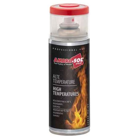 SMALTO SPRAY ALTE TEMPERATURE 400 ml - Grigio antracite - 6 pezzi- AMBROSOL