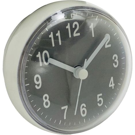Mini horloge murale à ventouse pour salle de bain, anti-buée et étanche, pour cuisine ou salle de bain (1/5)