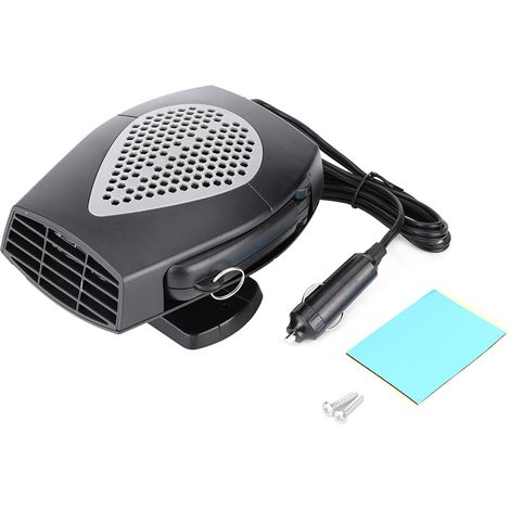 Ventilateur chauffant portable 24V pour voiture, dégivreur désembueur, accessoire pratique gris noir (1/5)