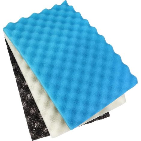 43 x 28 cm Mousses Filtrantes de Rechange Convient pour Filtre de Bassin Épaisse, Moyenne et Fine Petites (1/5)