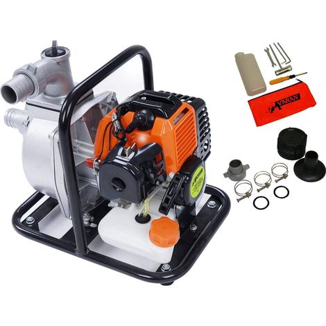 Varan Motors – Pompe à eau thermique – TTWP52015B – Motopompe essence 2T 52cc – Débit 15000 L/H – Hauteur max 30m – Système easy start