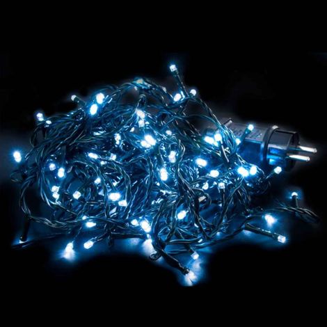 Guirlande Multifonction 120 LEDs Blanc Froid 220V 12m IP44 (1/2)