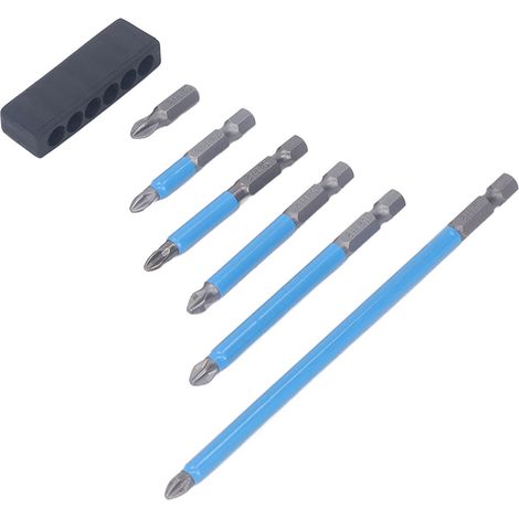 Ensemble de 6 embouts de tournevis magnétiques antidérapants S2 pour perceuse électrique manuelle et pneumatique (1/5)