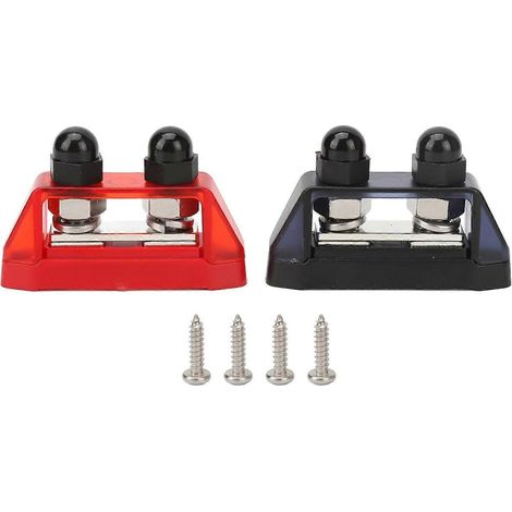 2 Stück Sammelschienenverbinder-Anschlussklemmen-Stromverteilerblock 48V M10 Marine Wohnmobil Auto Schaltungsmodifikation A