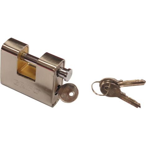 Lucchetto sicurezza corazzato mm 70 grifo molle inox  antiscasso antifurto (1/2)