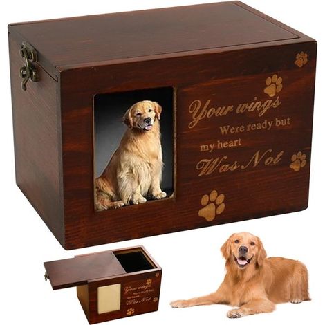 Urne funéraire personnalisée en bois pour chien, cendres de chien, boîte commémorative pour chat, urne funéraire pour animaux de compagnie, cadeaux pour la perte d'un chien, urnes funéraires pour anim (1/5)