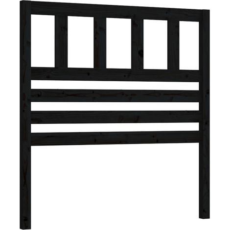 Maison Exclusive - Kopfteil Schwarz 106x4x100 cm Massivholz Kiefe