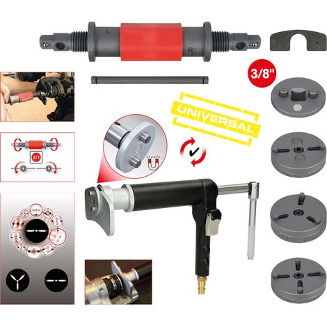 KS Tools Universal Bremskolben-Rückstell-Werkzeug-Satz, 8-tlg (1/4)
