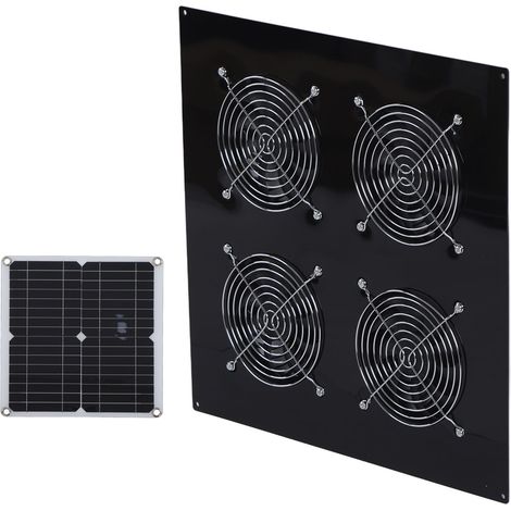 Kit de ventilateur d'extraction solaire 12 W IP65 étanche aux intempéries, excellente ventilation pour poulailler ou chenil. (1/5)